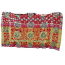 Hand-Stitched Embroidered Kantha Quilt 89x50
