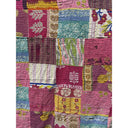 Tie-Dye Double-Sided Patchwork Kantha Quilt 83x52 "