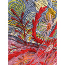 Hand-Stitched Floral Quilt Throw 90x53 "