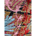 Handmade Embroidered Quilt 86x56 "