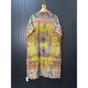 Multicolor Embroidered Suzani Kimono Reversible One Size S to 2X