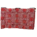 The Patchwork Hand-Stitched Floral Kantha Quilt 92x52 "