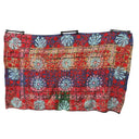 Handmade Embroidered Quilt 86x56 "